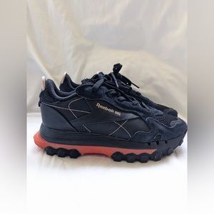 Reebok Classic Leather - Cardi B Black Fiery Orange Running Shoes